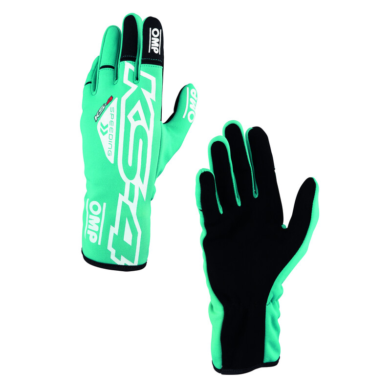 Gants Karting Enfant OMP KS-4 Verts Menthe
