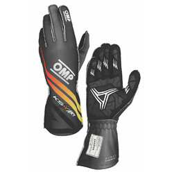 Gants Karting Enfant OMP KS-X ART Noirs / Jaunes / Rouges