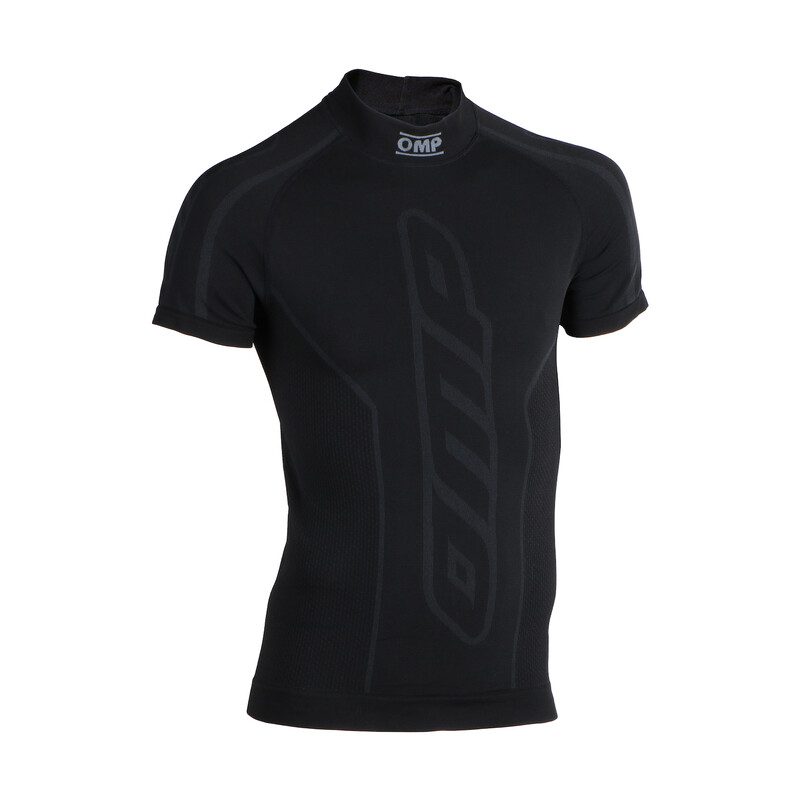 T-Shirt Manches Courtes Karting OMP, Noir