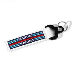 Porte-Clés en Cuir Sparco Martini Racing Blanc