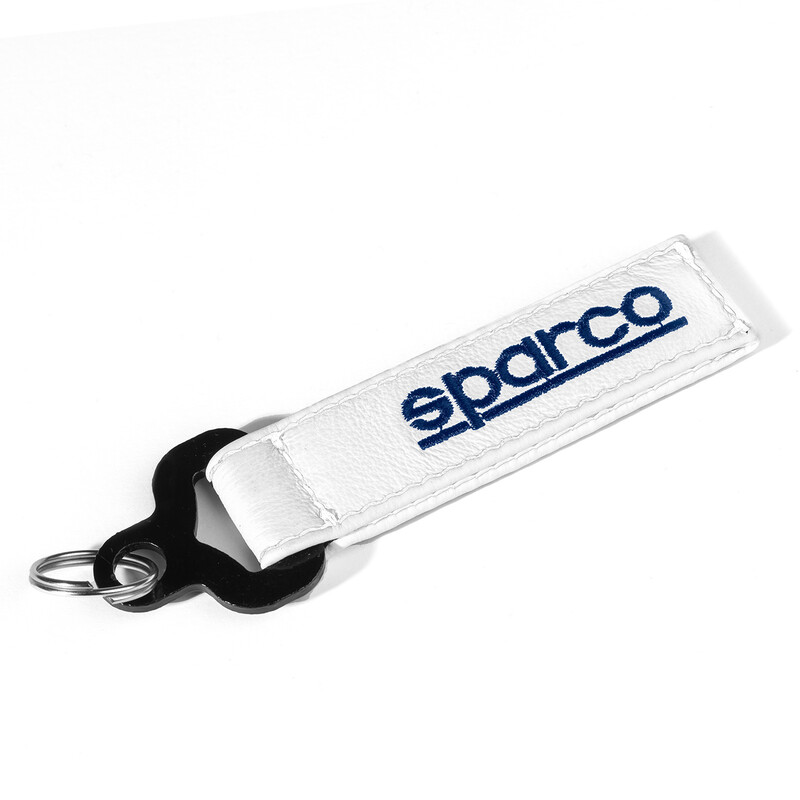 Porte-Clés en Cuir Sparco Martini Racing Blanc