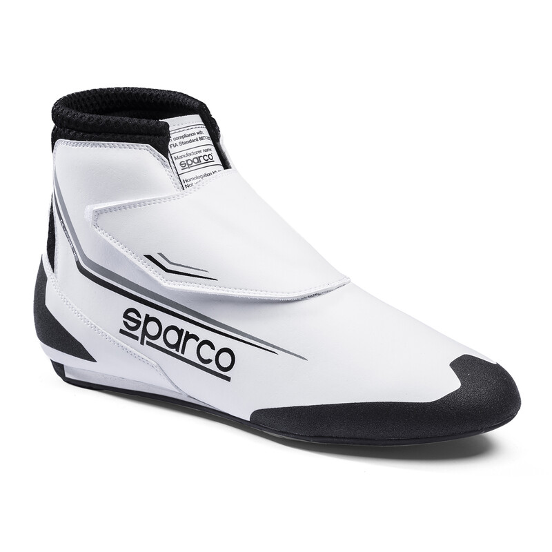 Bottines Karting Sparco K-Prime Enfant Blanches & Noires (FIA 8877-2022)