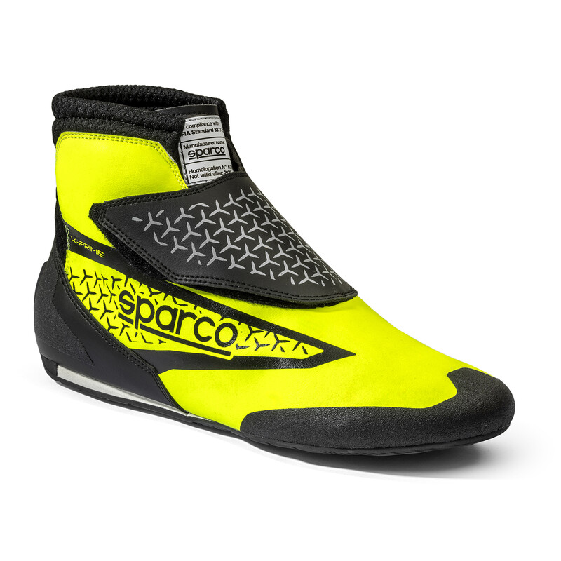 Bottines Karting Sparco K-Prime Enfant Jaunes & Noires (FIA 8877-2022)