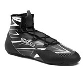 Bottines Karting Sparco K-Rapid Laces Noires & Blanches (FIA 8877-2022)