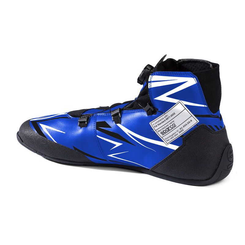 Bottines Karting Sparco K-Rapid Rotor Bleues & Blanches (FIA 8877-2022)