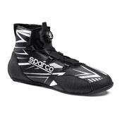 Bottines Karting Sparco K-Rapid Rotor Enfant Noires & Blanches (FIA 8877-2022)