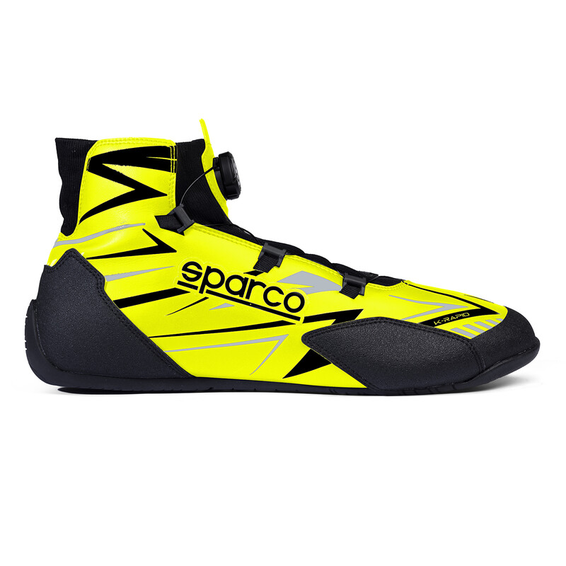 Bottines Karting Sparco K-Rapid Rotor Jaunes & Noires (FIA 8877-2022)