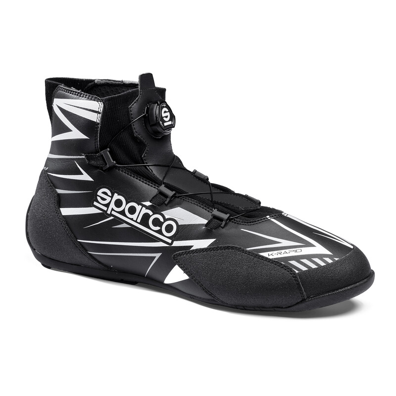 Bottines Karting Sparco K-Rapid Rotor Noires & Blanches (FIA 8877-2022)