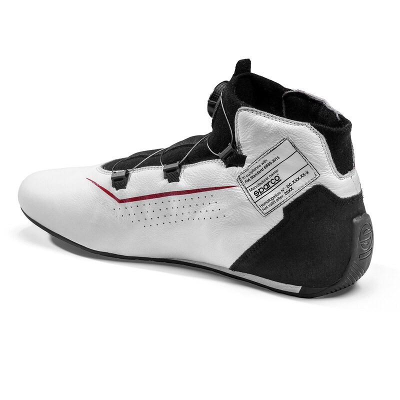 Bottines Sparco Rapid Rotor Blanches & Rouges (FIA)