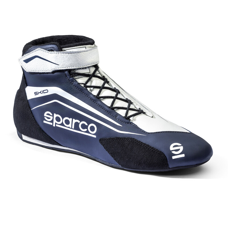 Bottines Sparco Skid Bleues & Blanches (FIA)