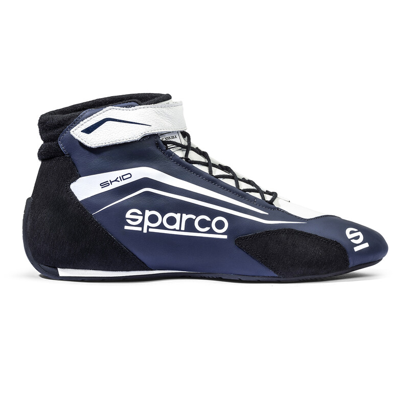 Bottines Sparco Skid Bleues & Blanches (FIA)