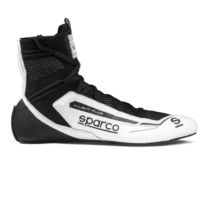 Bottines Sparco X-Light Plus Blanches & Noires (FIA)