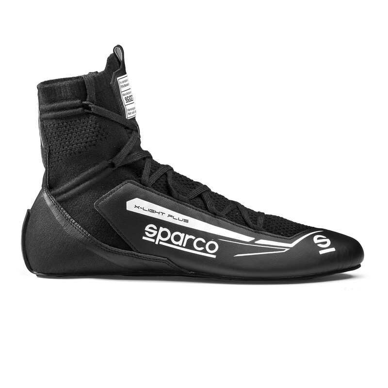 Bottines Sparco X-Light Plus Noires & Blanches (FIA)