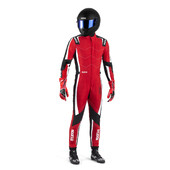 Combinaison Karting Sparco Kerb Advanced Enfant Rouge & Noire (CIK-FIA KC.017.24-0)