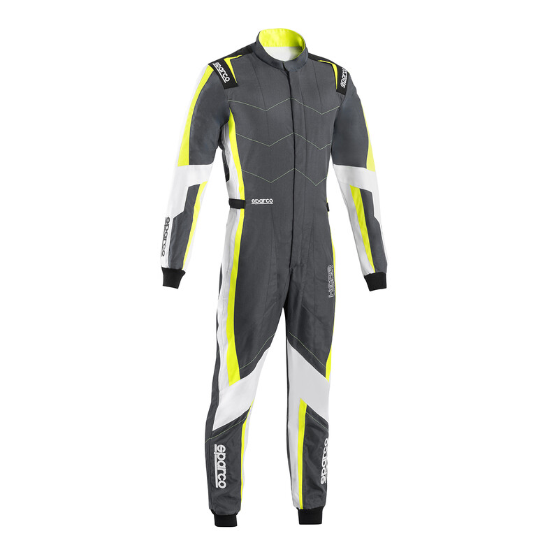 Combinaison Karting Sparco Kerb Advanced Grise & Jaune (CIK-FIA KC.017.24-0)