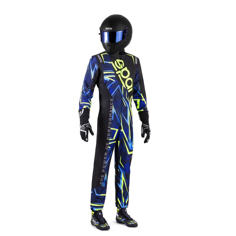 Combinaison Karting Sparco Prime K Noire & Bleue (FIA 8877-2022)