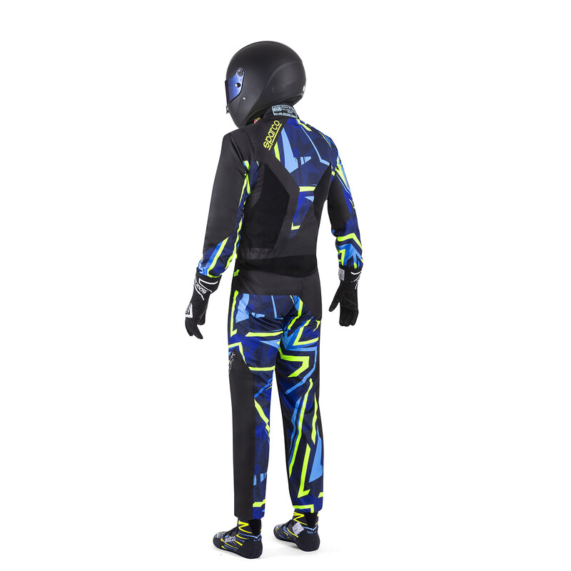 Combinaison Karting Sparco Prime K Noire & Bleue (FIA 8877-2022)
