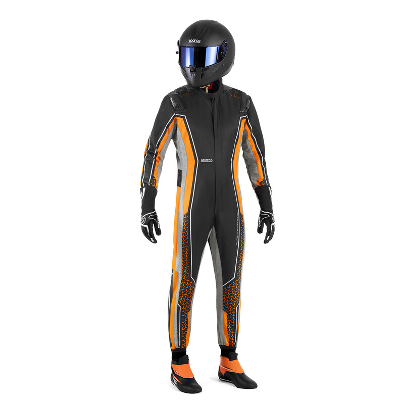 Combinaison Karting Sparco Superleggera-K Noire & Orange (CIK-FIA KC.018.24-0)