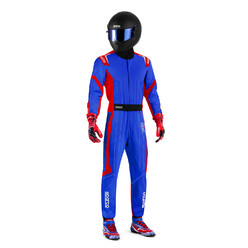Combinaison Karting Sparco Thunder Advanced Enfant Bleue & Rouge (CIK-FIA KC.017.24-0)
