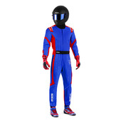 Combinaison Karting Sparco Thunder Advanced Enfant Bleue & Rouge (CIK-FIA KC.017.24-0)