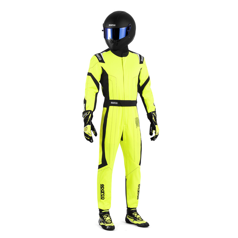 Combinaison Karting Sparco Thunder Advanced Enfant Jaune & Noire (CIK-FIA KC.017.24-0)