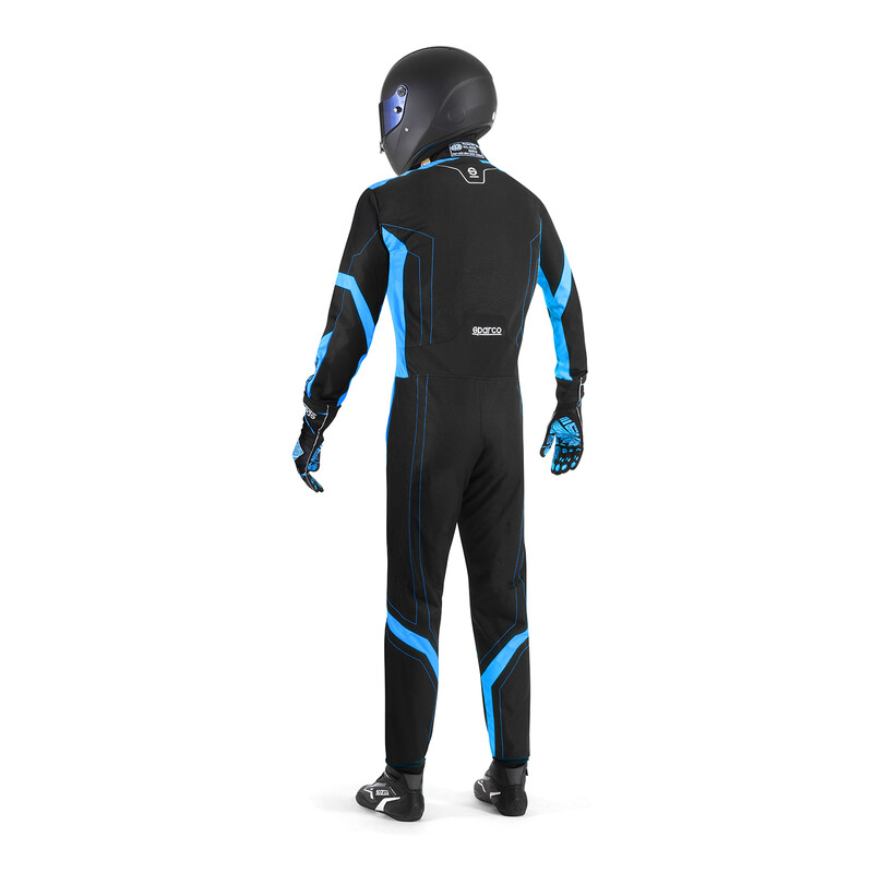 Combinaison Karting Sparco Thunder Advanced Enfant Noire & Bleue (CIK-FIA KC.017.24-0)