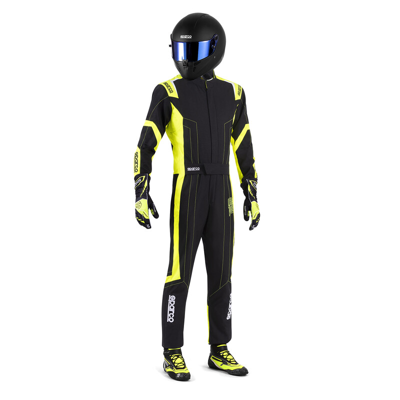Combinaison Karting Sparco Thunder Advanced Enfant Noire & Jaune (CIK-FIA KC.017.24-0)