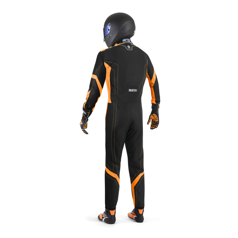 Combinaison Karting Sparco Thunder Advanced Enfant Noire & Orange (CIK-FIA KC.017.24-0)