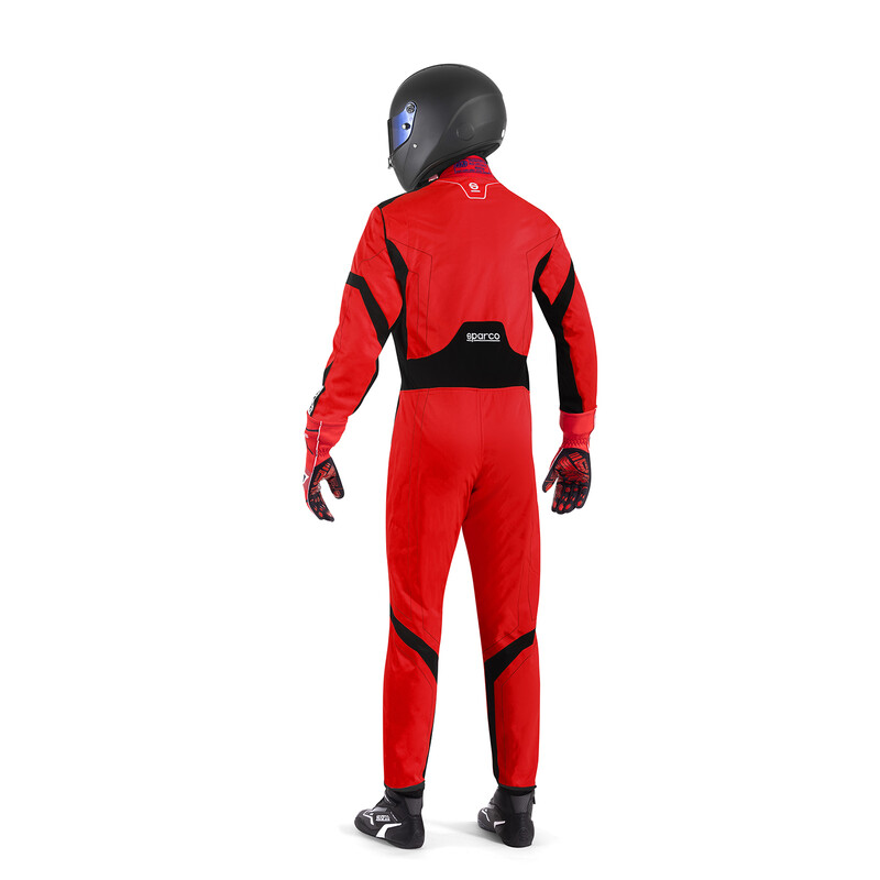 Combinaison Karting Sparco Thunder Advanced Enfant Rouge & Noire (CIK-FIA KC.017.24-0)