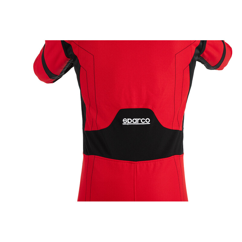 Combinaison Karting Sparco Thunder Advanced Enfant Rouge & Noire (CIK-FIA KC.017.24-0)