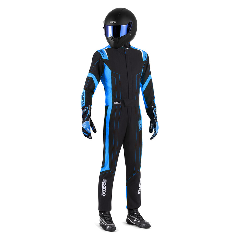 Combinaison Karting Sparco Thunder Advanced Noire & Bleue (CIK-FIA KC.017.24-0)