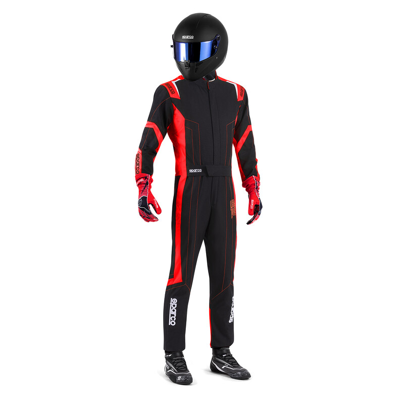 Combinaison Karting Sparco Thunder Advanced Noire & Rouge (CIK-FIA KC.017.24-0)