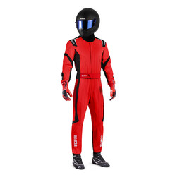 Combinaison Karting Sparco Thunder Advanced Rouge & Noire (CIK-FIA KC.017.24-0)