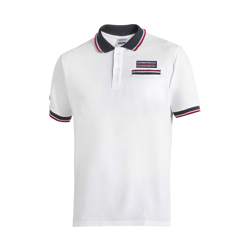 Polo à Poche Sparco Martini Racing Blanc