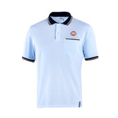 Polo Piquet à Poche Sparco Gulf Bleu Céleste