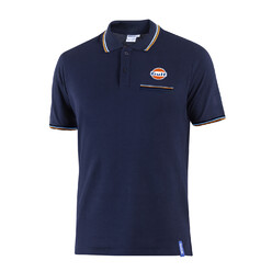 Polo Piquet à Poche Sparco Gulf Bleu Marine
