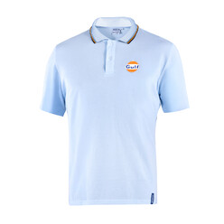 Polo Piquet Sparco Gulf Bleu Céleste