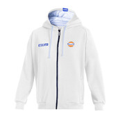 Sweat Zippé à Capuche Sparco Gulf Blanc