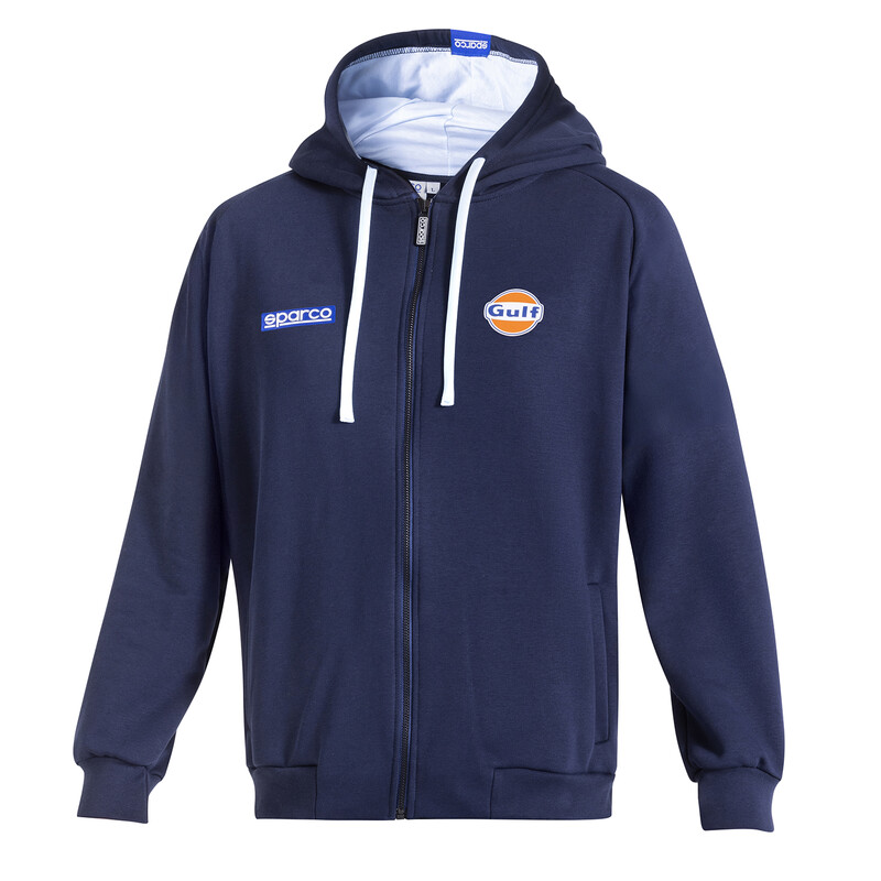 Sweat Zippé à Capuche Sparco Gulf Bleu Marine
