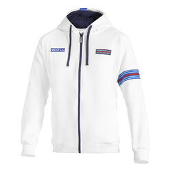 Sweat Zippé à Capuche Sparco Martini Racing Blanc