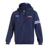 Sweat Zippé à Capuche Sparco Martini Racing Bleu Marine