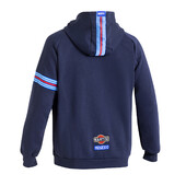 Sweat Zippé à Capuche Sparco Martini Racing Bleu Marine