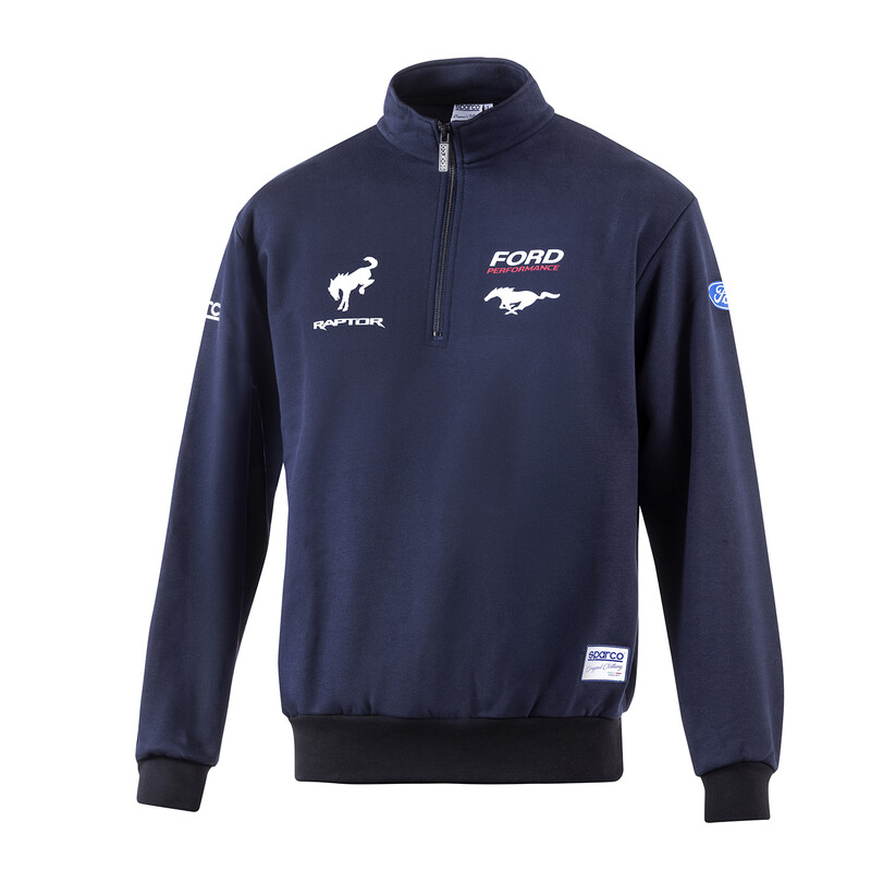 Sweat Zippé Mi-Hauteur Sparco Ford Performance Bleu Marine
