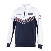 Sweat Zippé Mi-Hauteur Sparco Martini Racing Bleu & Blanc