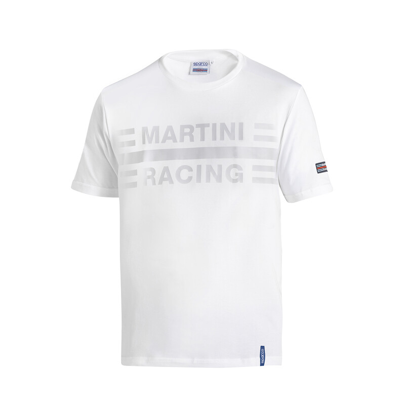 T-Shirt Big Logo Sparco Martini Racing Blanc