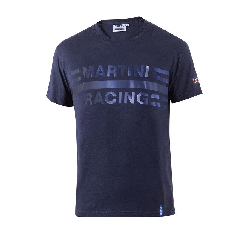 T-Shirt Big Logo Sparco Martini Racing Bleu Marine