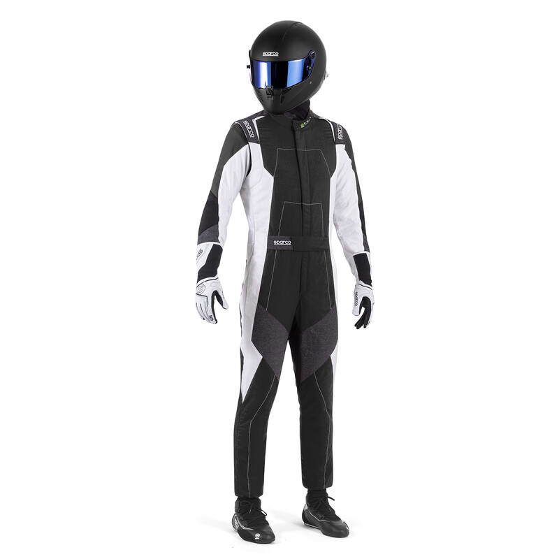 Combinaison Sparco X-Light Full Efficiency Noire & Blanche (FIA 8856-2018)