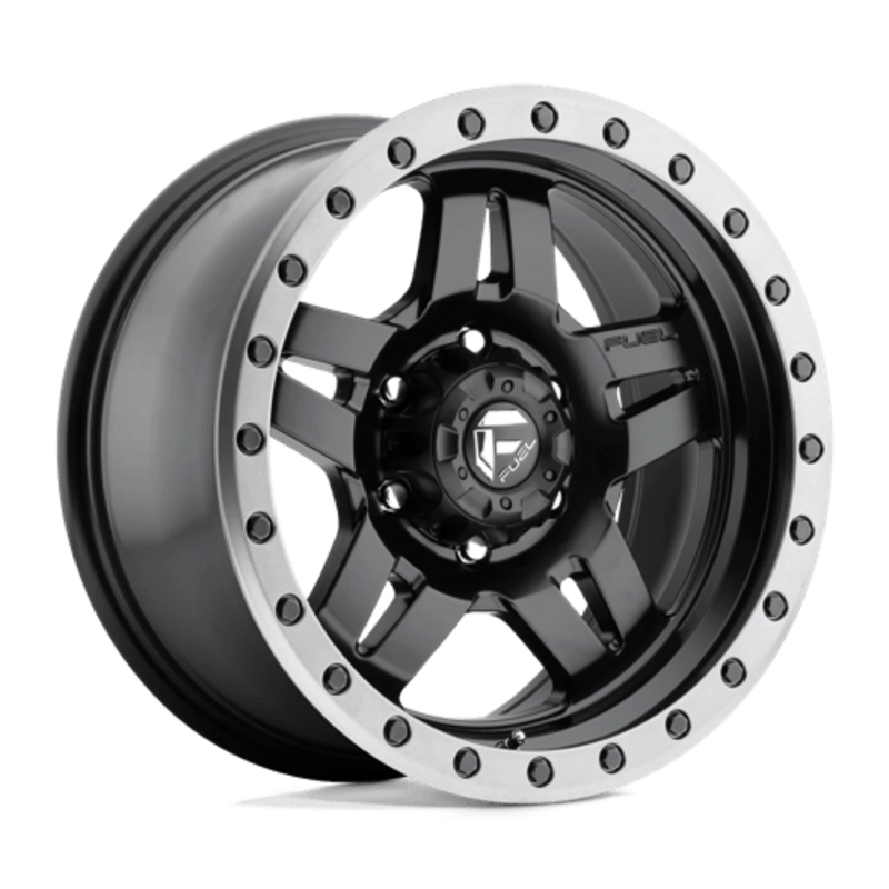 Fuel D557 Anza 18x9" 6x139.7 ET19, Noir Mat, Rebord Gunmetal
