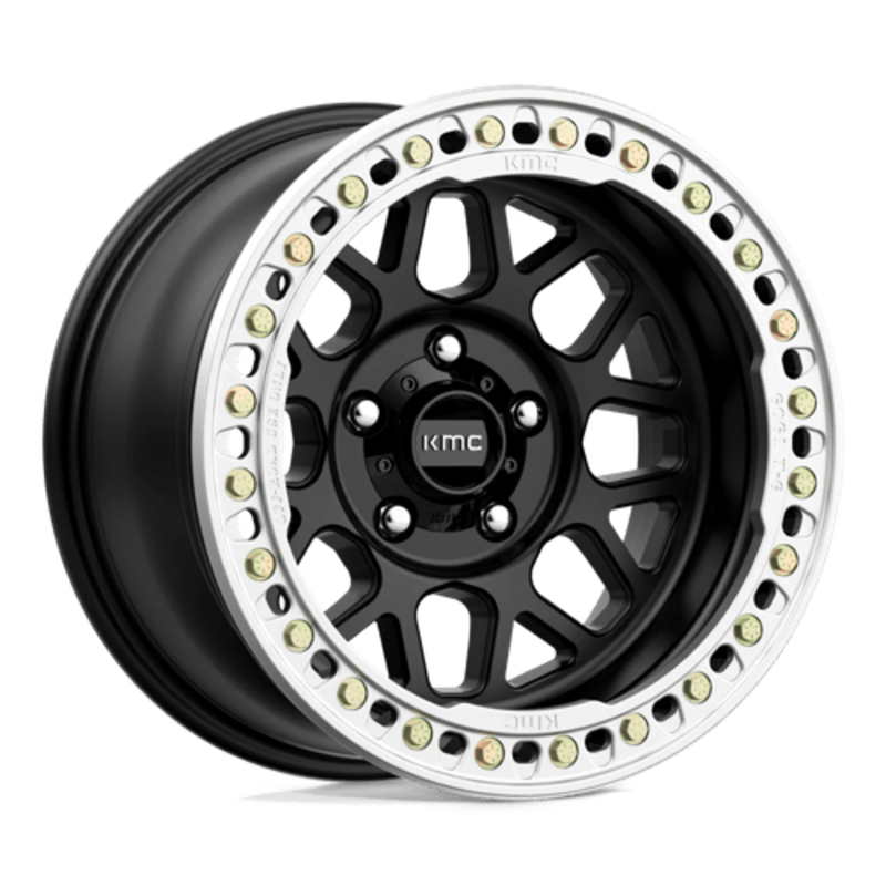 KMC KM235 Grenade Crawl Beadlock 17x8.5" 5x127 ET18, Noir Satiné