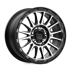 KMC KM542 Impact 16x7" 5x110 ET30, Noir Satiné, Branches Polies